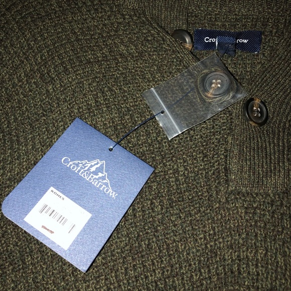 Croft & Barrow Mock Neck Pullover Sweater Mens - Picture 2 of 5